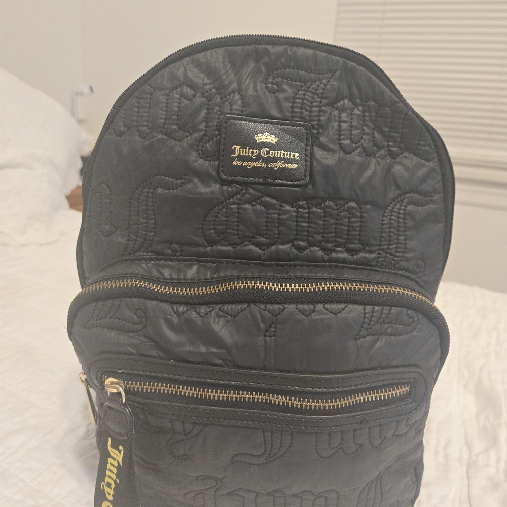 Juicy Couture Quilted Black Backpack